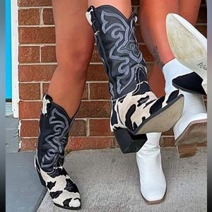 No longer sold cow print cowboy boots